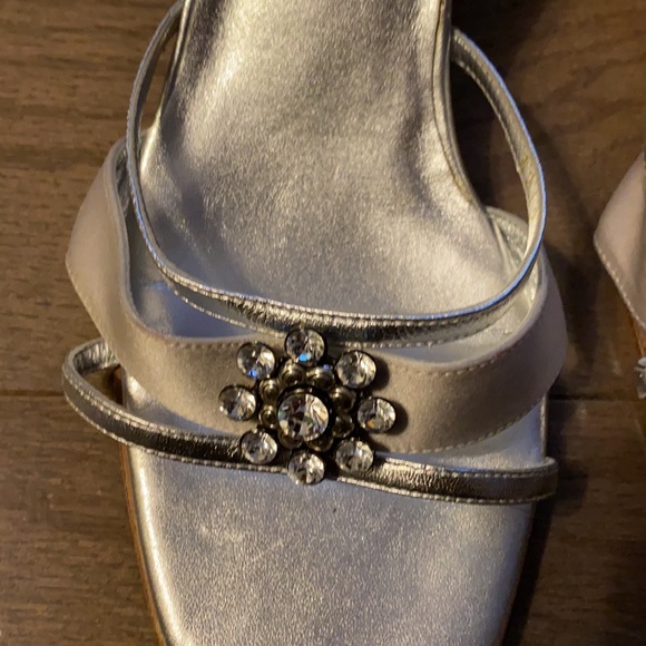 Brighton 2” Silver Sandals w/Rhinestone Twyla-9 - Picture 3 of 4